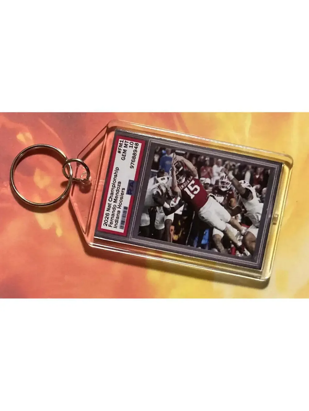 3738 Fernando Mendoza 2026 Nat Championship Mockup Custom Hand Made Keychain
